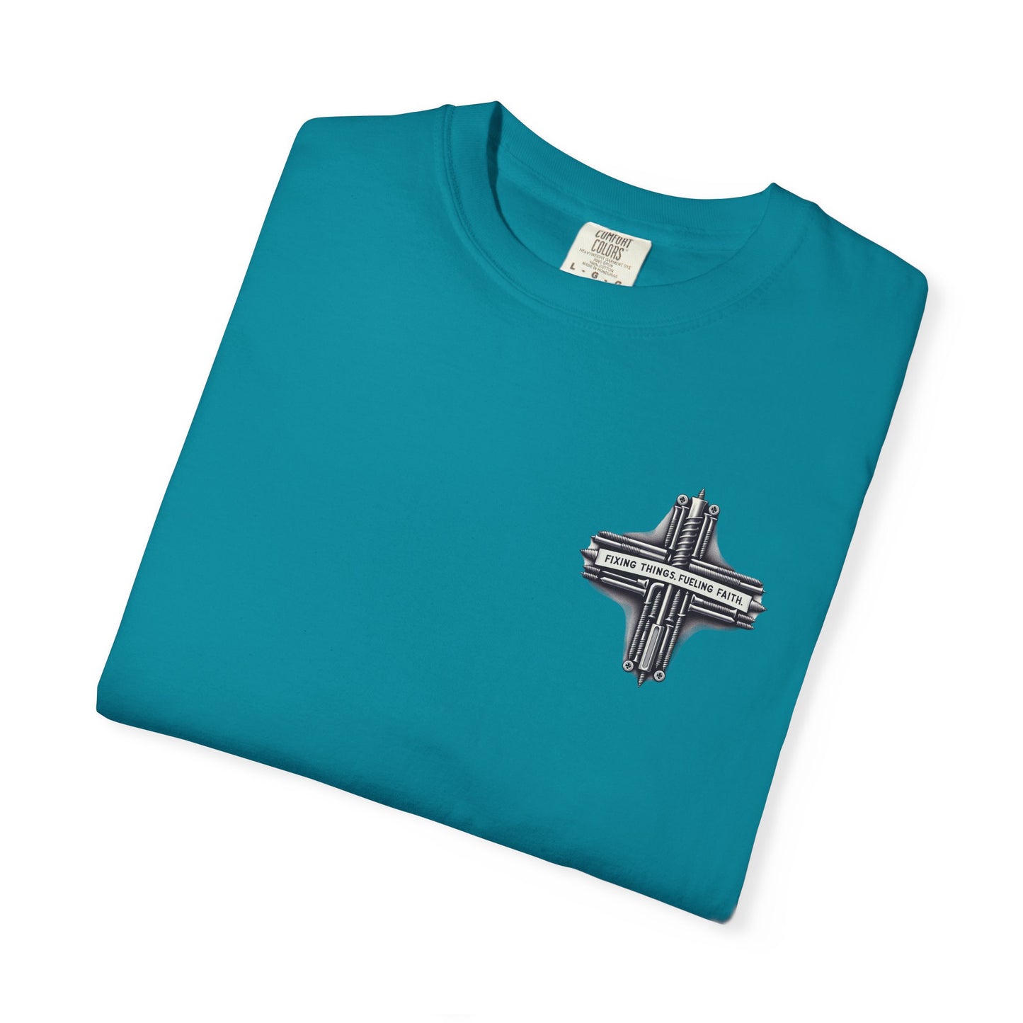 Faith-Inspired Unisex T-Shirt | Fixing Things Fueling Faith | Inspirational Gift for Believers | Casual Wear, Church Events, Everyday Style