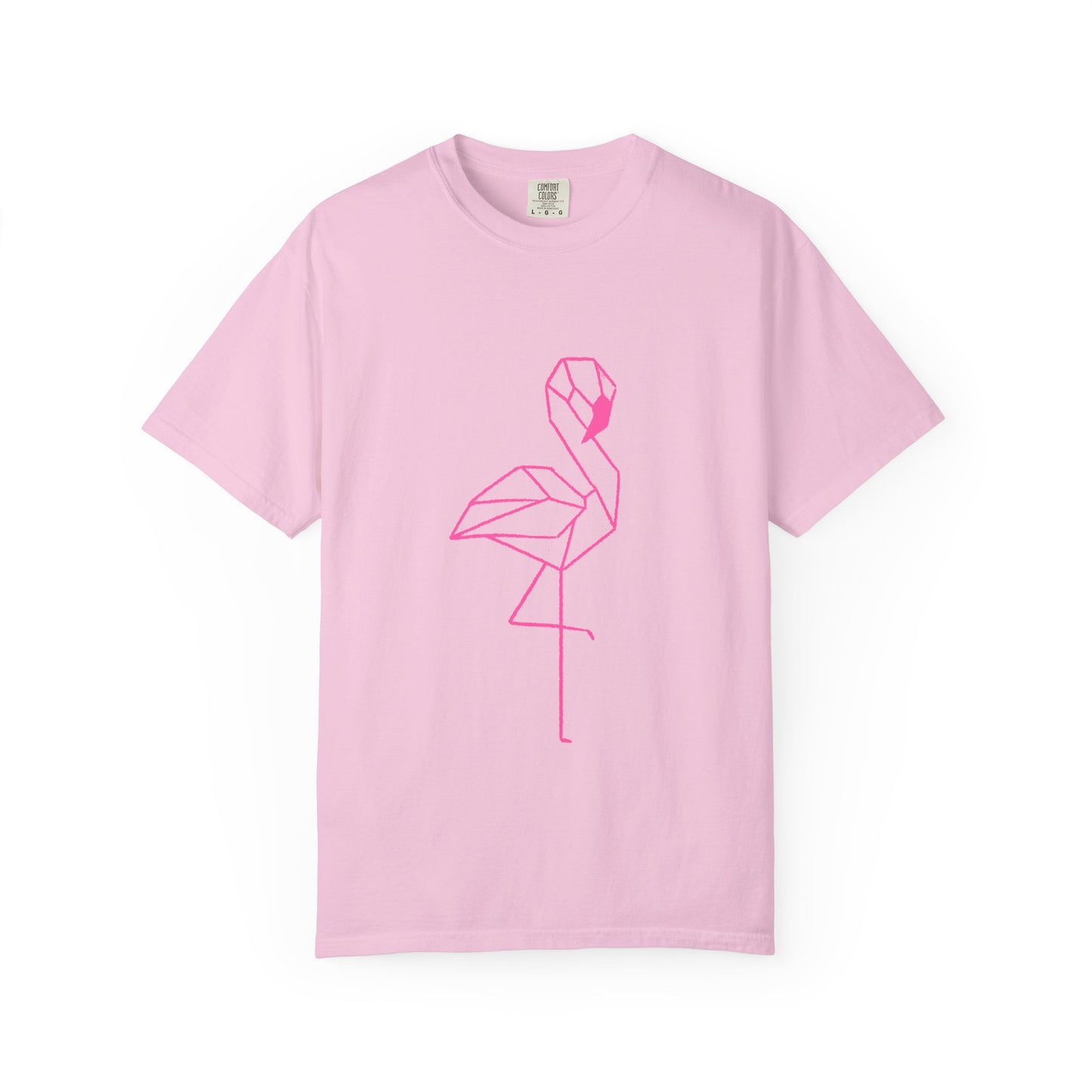 Geo Flamingo Unisex T-shirt | Summer Vibes Tee | Gift for Nature Lovers | Casual Wear for Every Occasion, Beach, Vacation, Friends Gathering