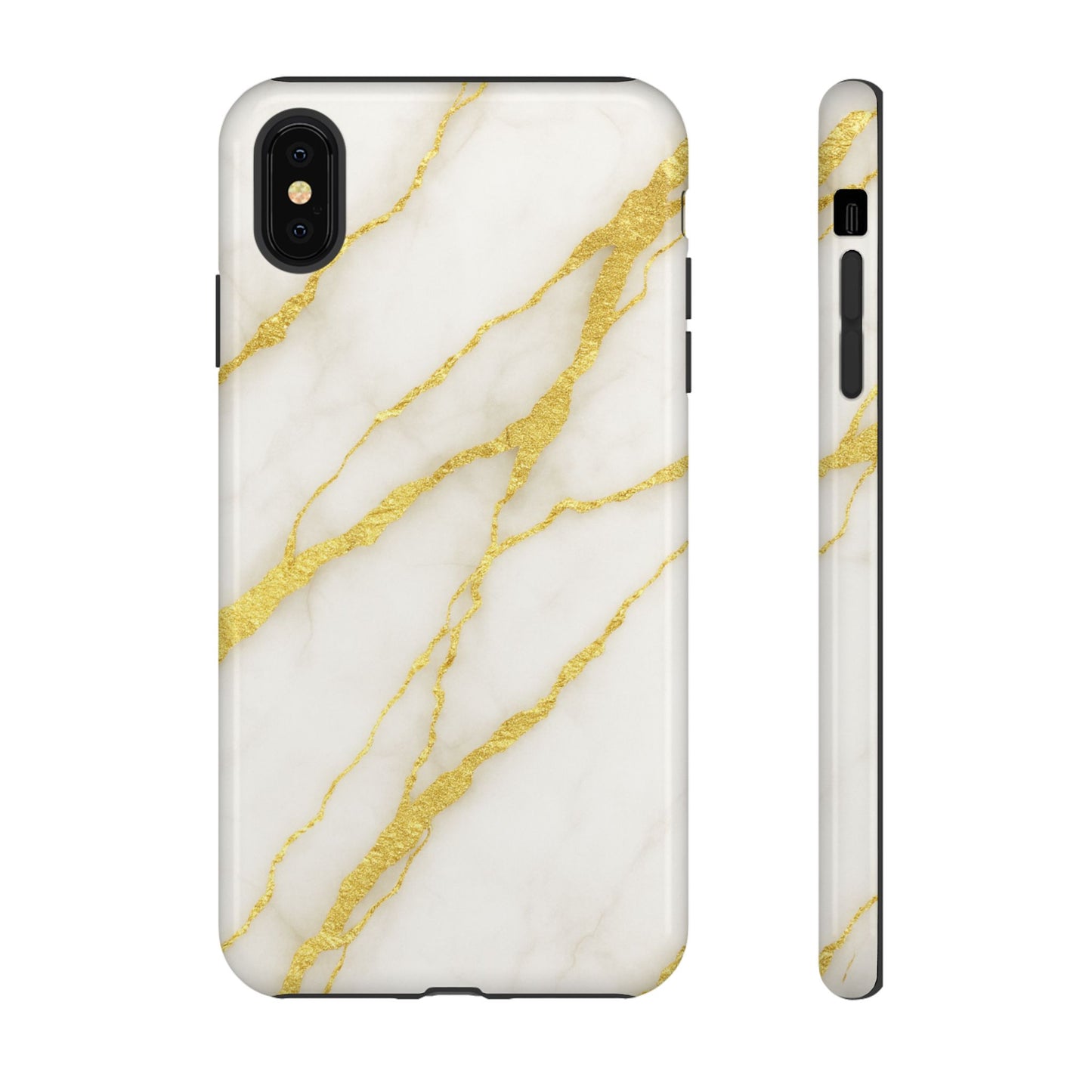 Luxury Marble Phone Case with Gold Accents