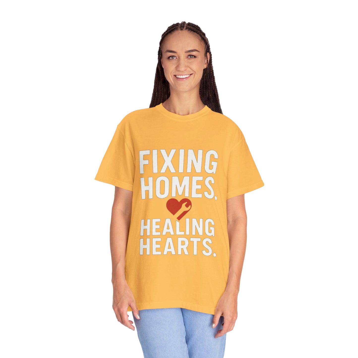 Heartfelt Repair Unisex T-Shirt - Fixing Homes, Healing Hearts - Gift for Homeowners, DIY Lovers, Father's Day, Housewarming