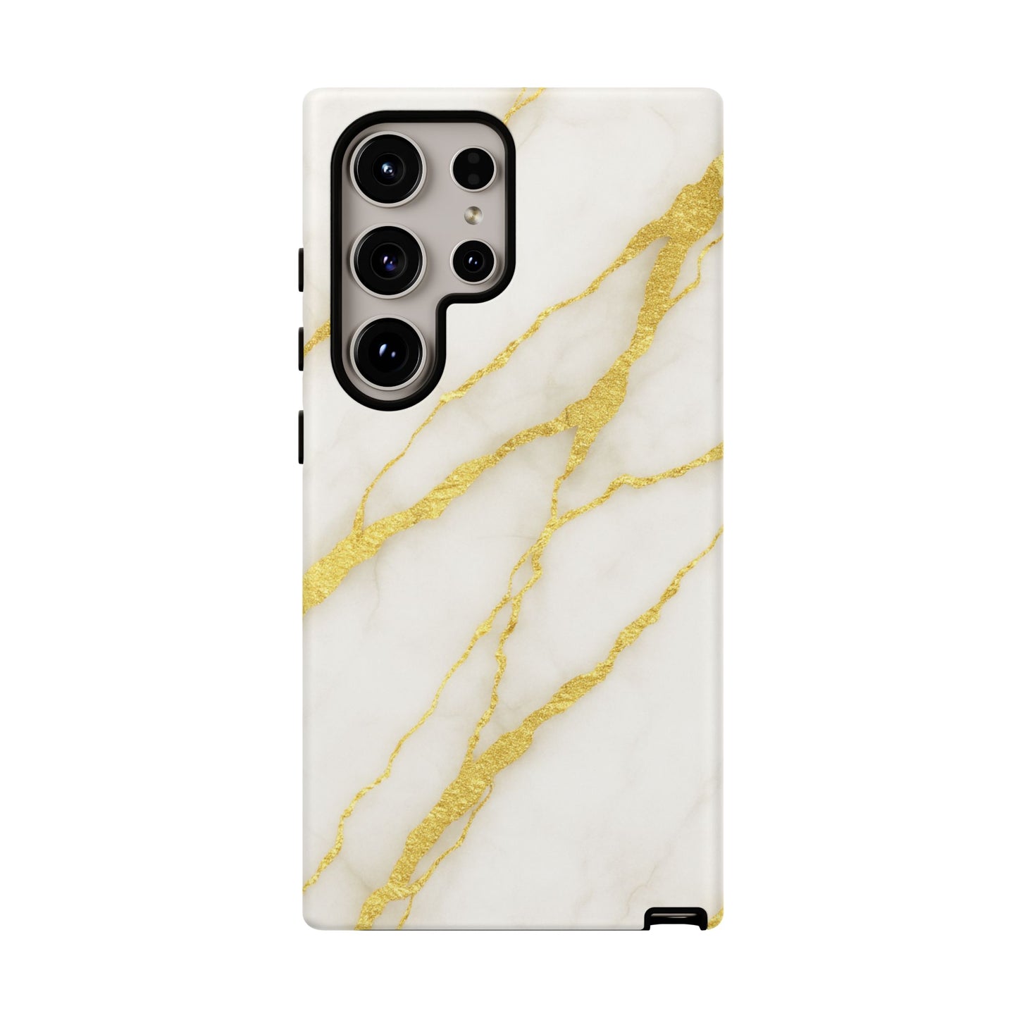Luxury Marble Phone Case with Gold Accents