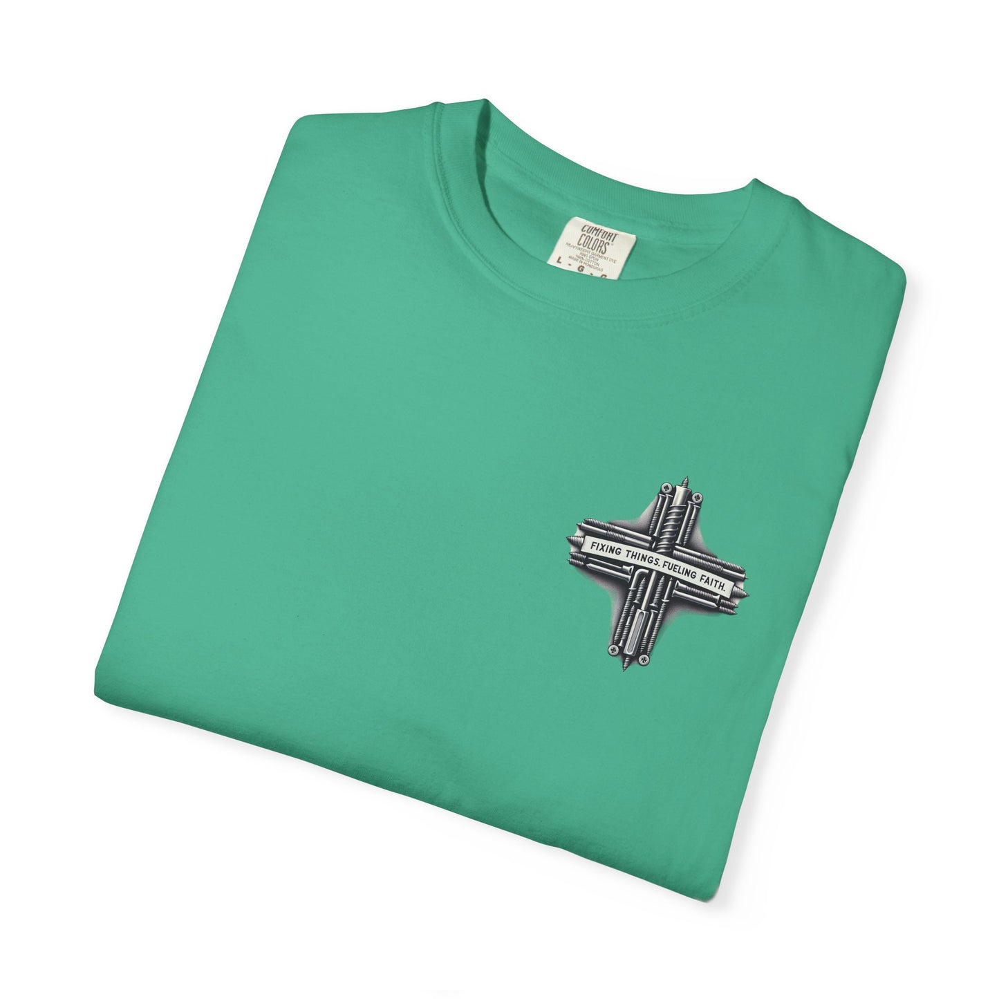 Faith-Inspired Unisex T-Shirt | Fixing Things Fueling Faith | Inspirational Gift for Believers | Casual Wear, Church Events, Everyday Style
