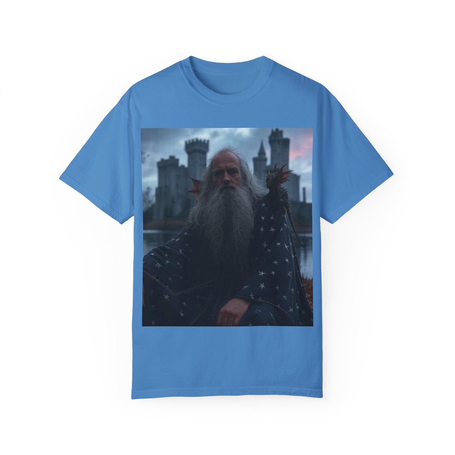 Mystical Wizard Graphic T-Shirt | Unisex Garment-Dyed Tee for Fantasy Lovers