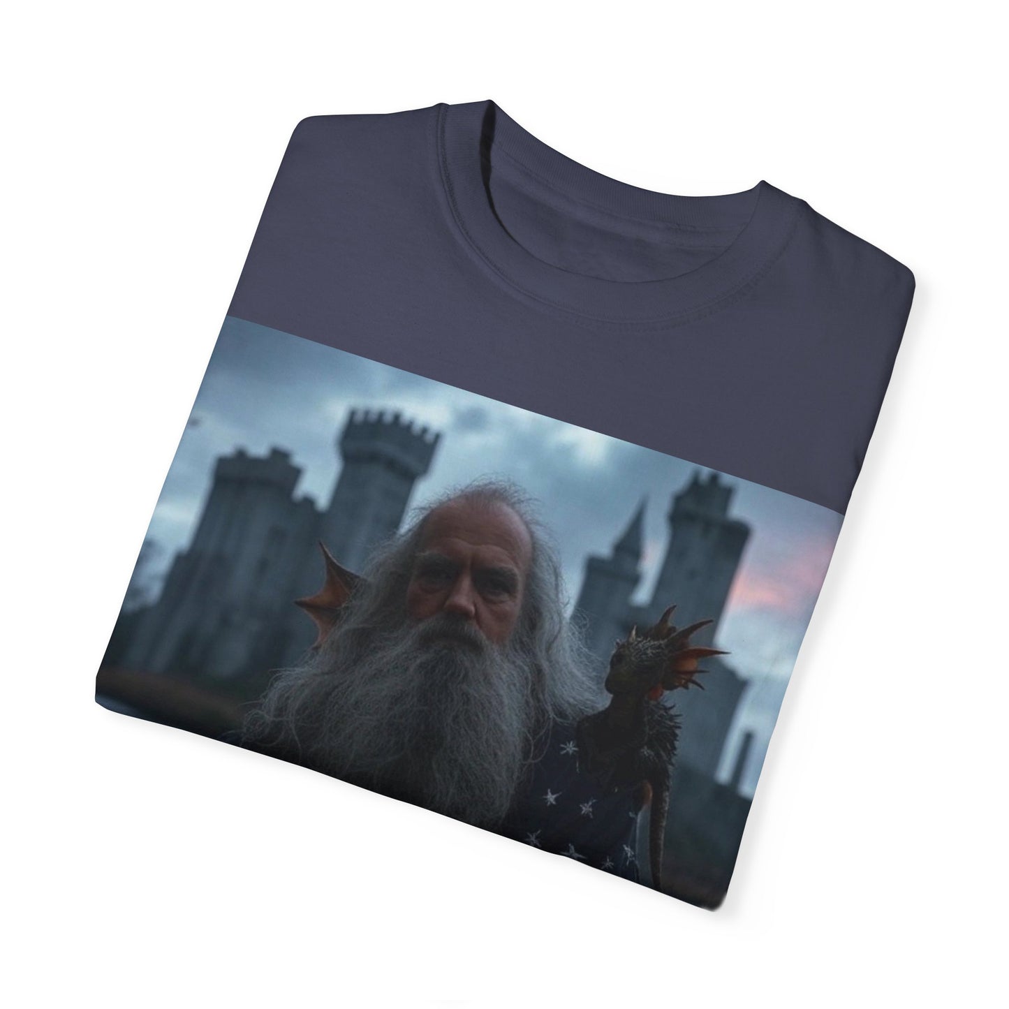 Mystical Wizard Graphic T-Shirt | Unisex Garment-Dyed Tee for Fantasy Lovers