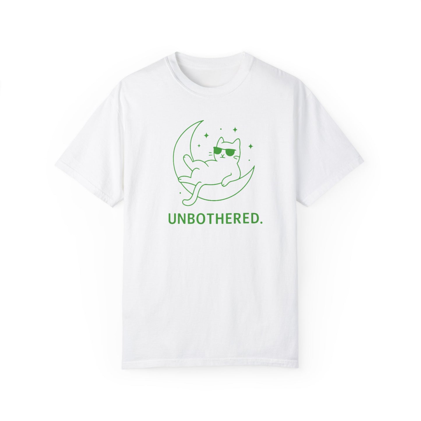 Unisex Garment-Dyed T-shirt - 'Unbothered' Cat Design