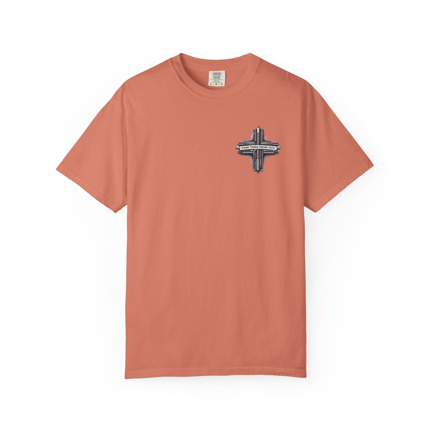 Faith-Inspired Unisex T-Shirt | Fixing Things Fueling Faith | Inspirational Gift for Believers | Casual Wear, Church Events, Everyday Style
