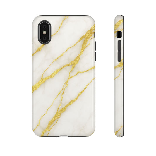 Luxury Marble Phone Case with Gold Accents