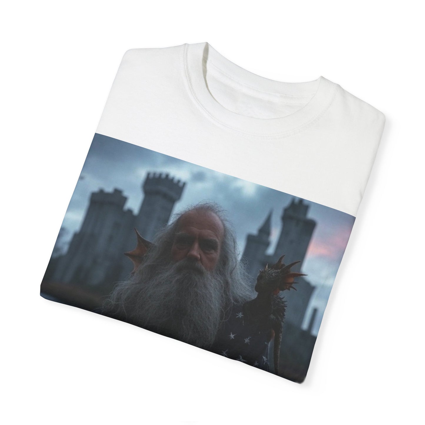 Mystical Wizard Graphic T-Shirt | Unisex Garment-Dyed Tee for Fantasy Lovers