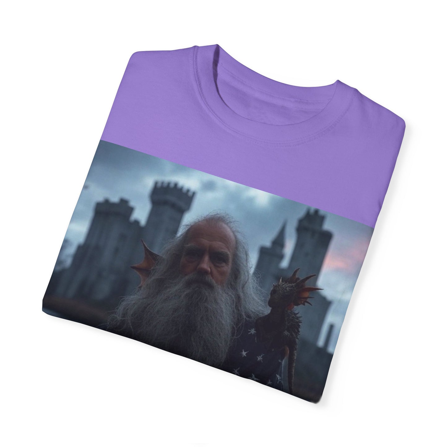 Mystical Wizard Graphic T-Shirt | Unisex Garment-Dyed Tee for Fantasy Lovers