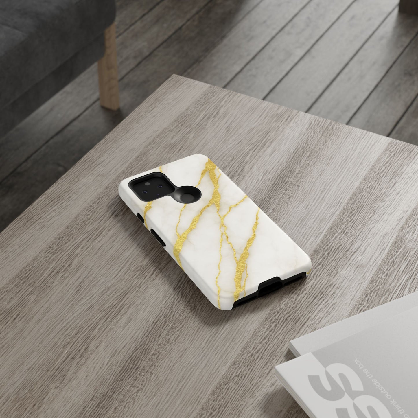 Luxury Marble Phone Case with Gold Accents
