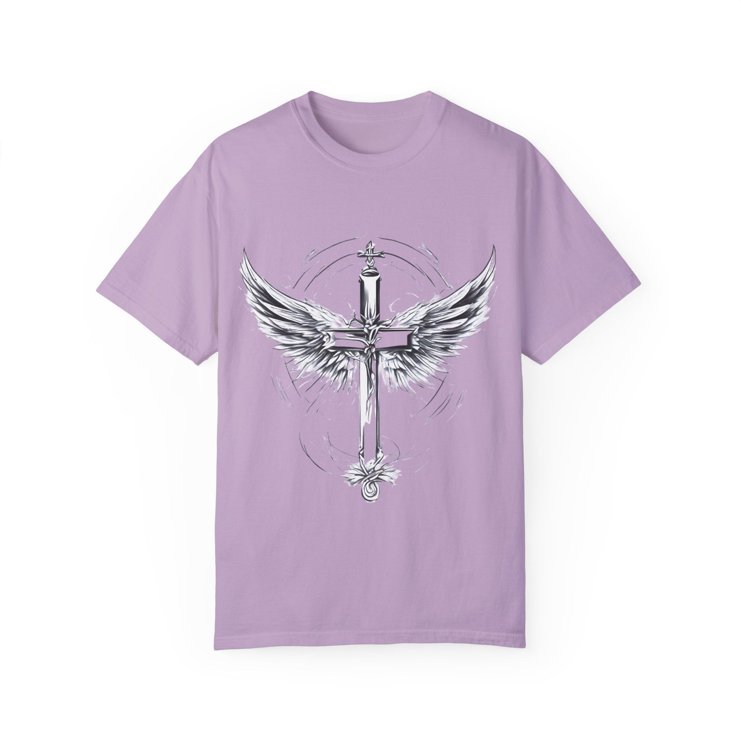 Heavenly Wings Unisex T-Shirt - Angelic Sword Design