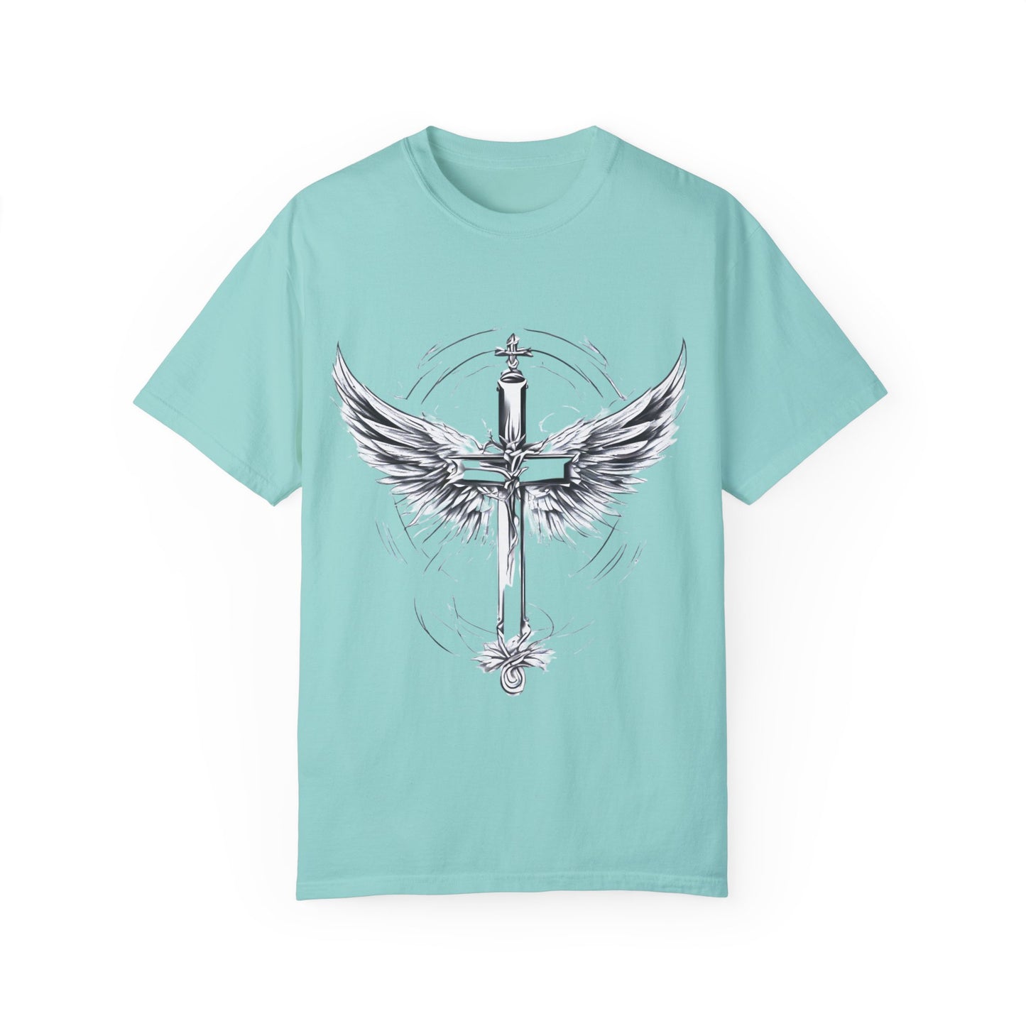Heavenly Wings Unisex T-Shirt - Angelic Sword Design