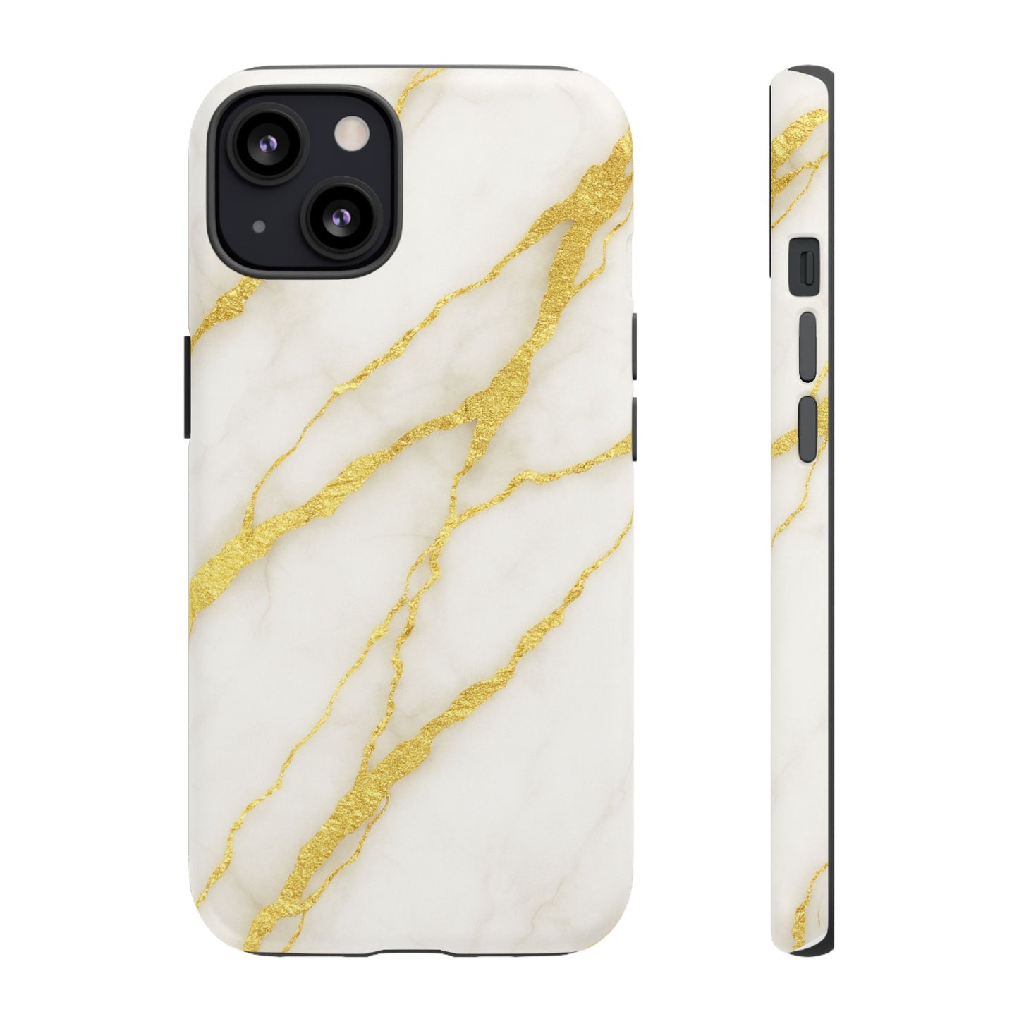 Luxury Marble Phone Case with Gold Accents