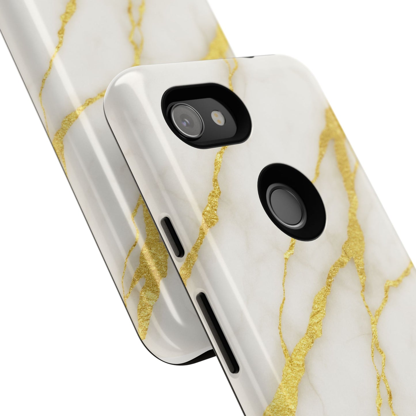 Luxury Marble Phone Case with Gold Accents