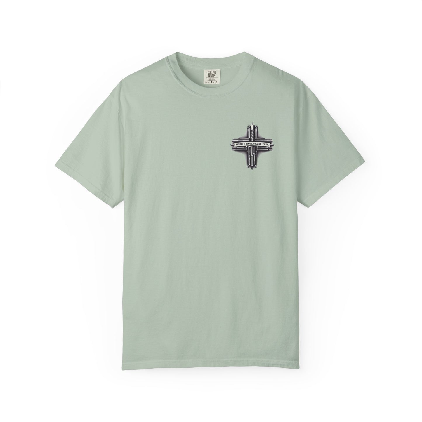 Faith-Inspired Unisex T-Shirt | Fixing Things Fueling Faith | Inspirational Gift for Believers | Casual Wear, Church Events, Everyday Style