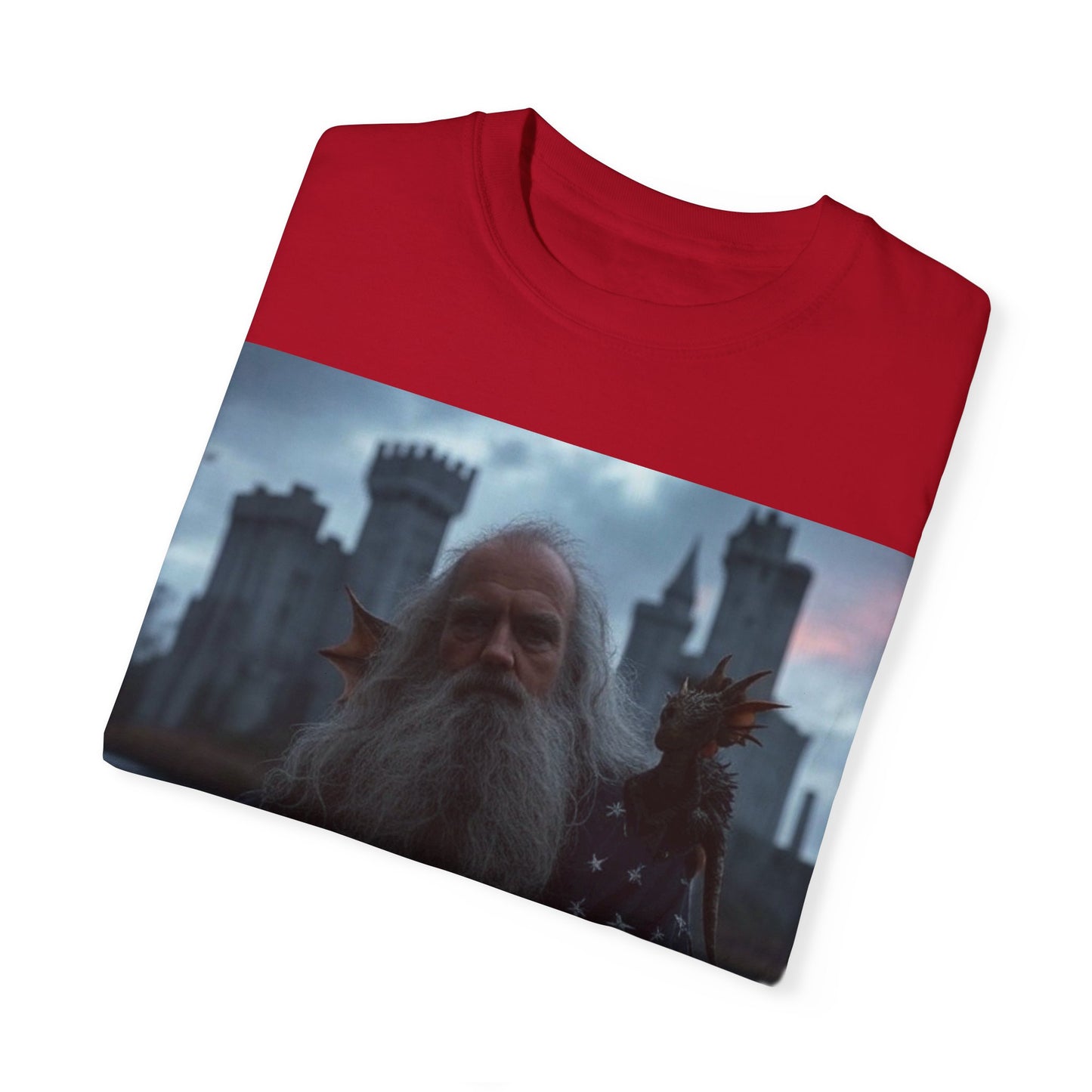 Mystical Wizard Graphic T-Shirt | Unisex Garment-Dyed Tee for Fantasy Lovers