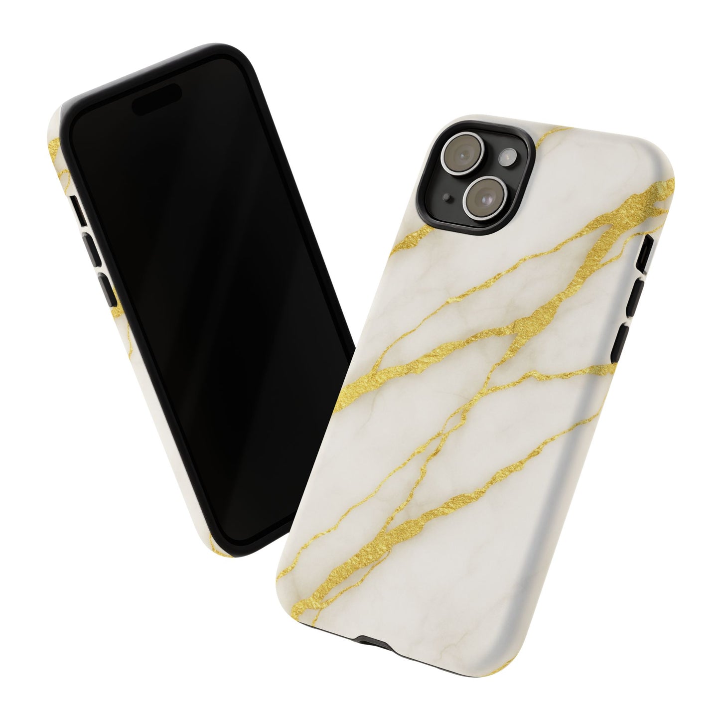 Luxury Marble Phone Case with Gold Accents