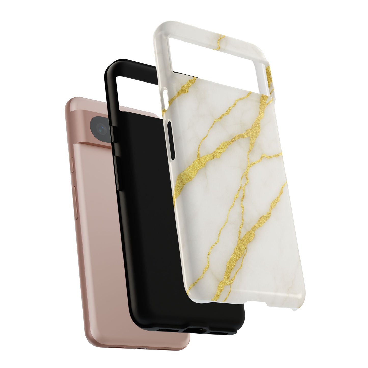 Luxury Marble Phone Case with Gold Accents