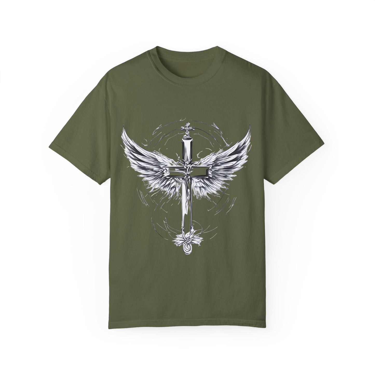Heavenly Wings Unisex T-Shirt - Angelic Sword Design