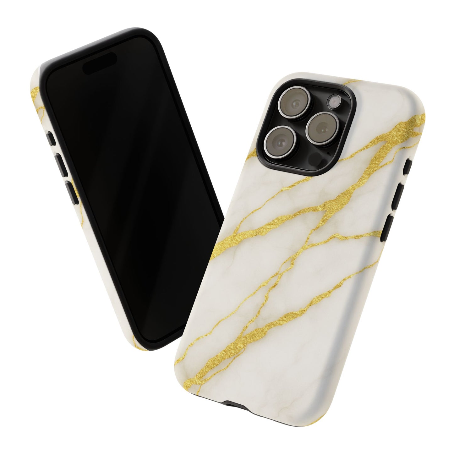 Luxury Marble Phone Case with Gold Accents