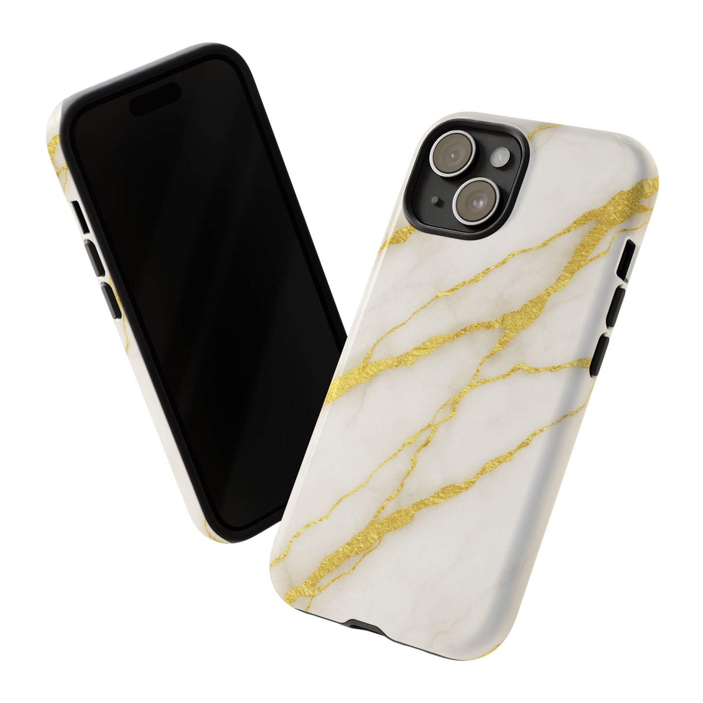 Luxury Marble Phone Case with Gold Accents