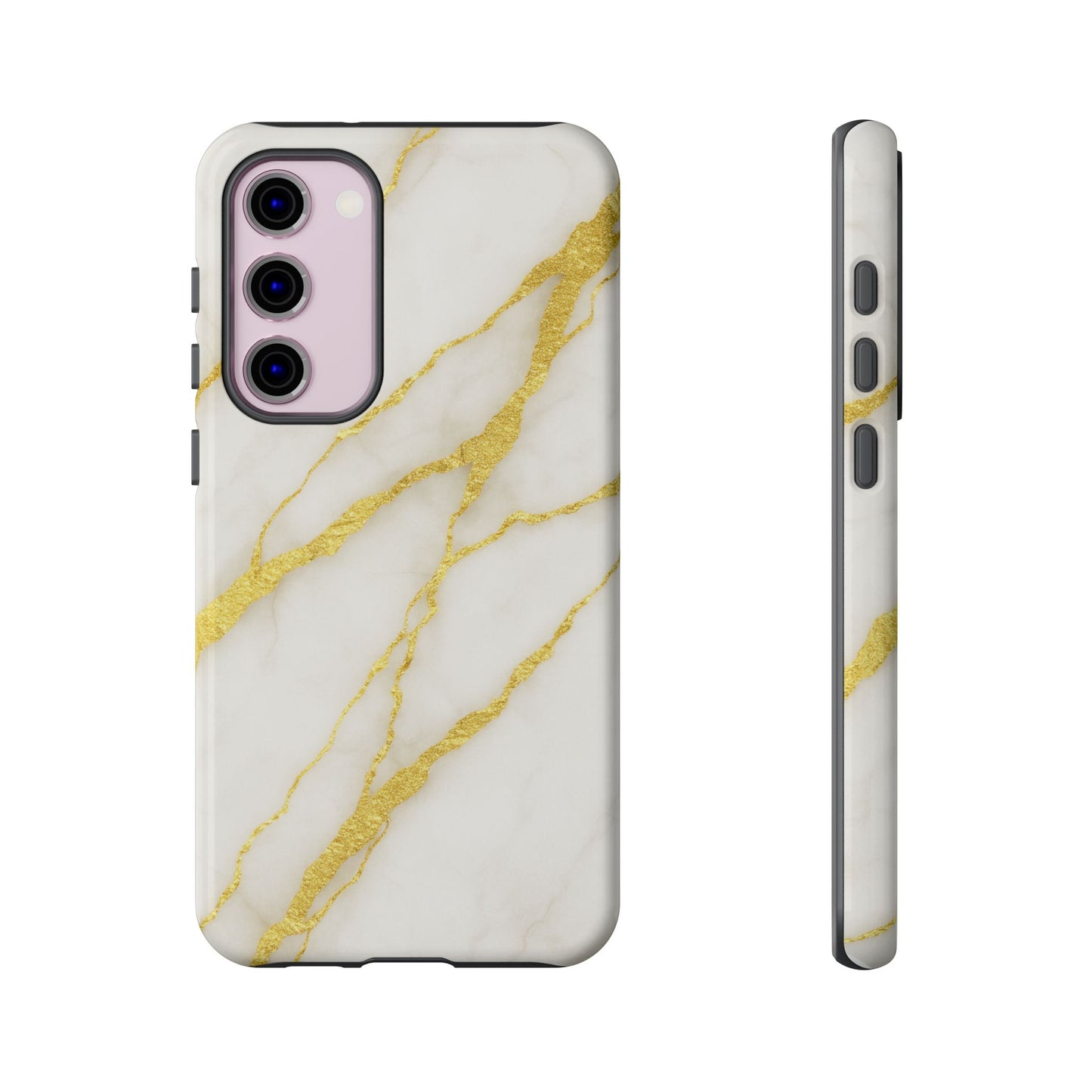 Luxury Marble Phone Case with Gold Accents