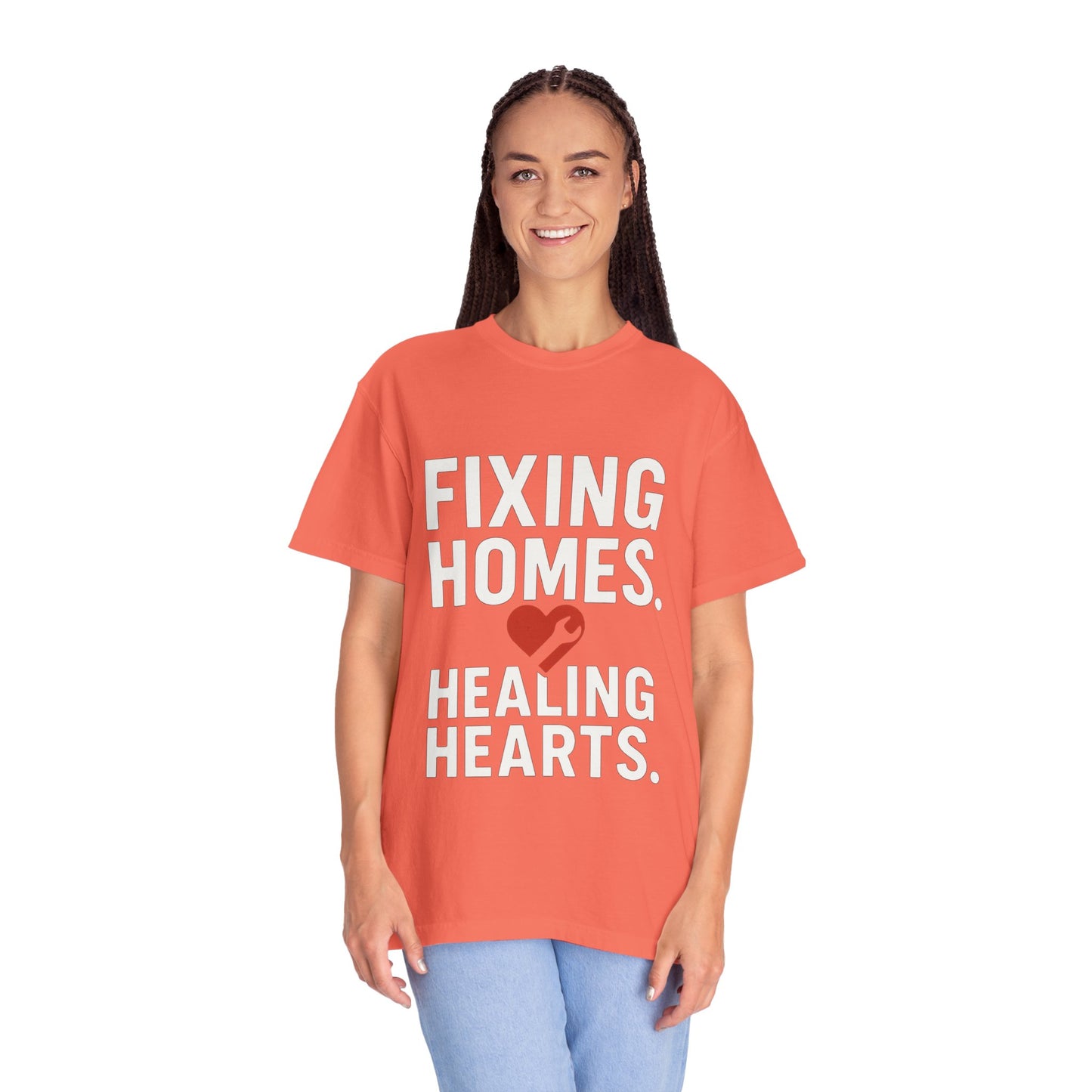 Heartfelt Repair Unisex T-Shirt - Fixing Homes, Healing Hearts - Gift for Homeowners, DIY Lovers, Father's Day, Housewarming