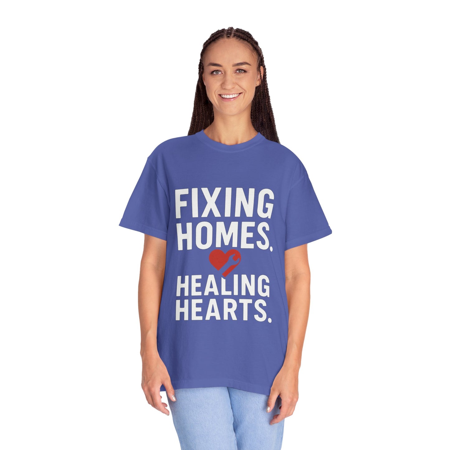 Heartfelt Repair Unisex T-Shirt - Fixing Homes, Healing Hearts - Gift for Homeowners, DIY Lovers, Father's Day, Housewarming