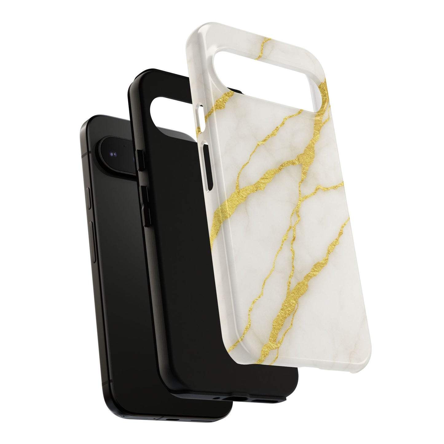 Luxury Marble Phone Case with Gold Accents