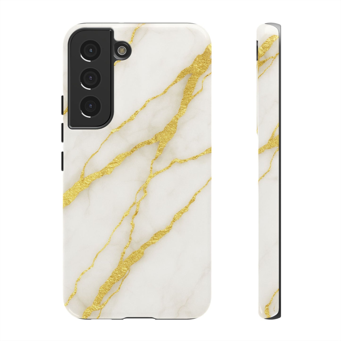 Luxury Marble Phone Case with Gold Accents