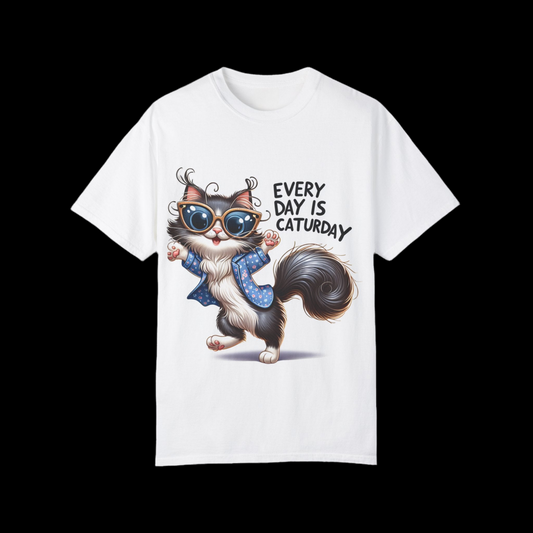 Cute Cat Graphic T-Shirt - 'Every Day is Caturday' Unisex Tee