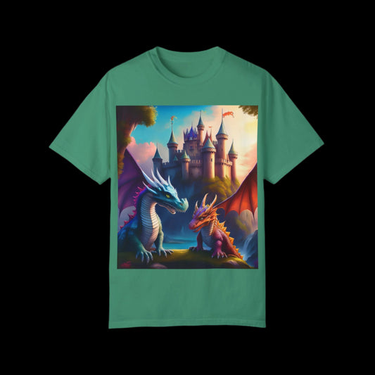 Fantasy Dragons Unisex Garment-Dyed T-Shirt - Perfect for Gamers & Fantasy Lovers