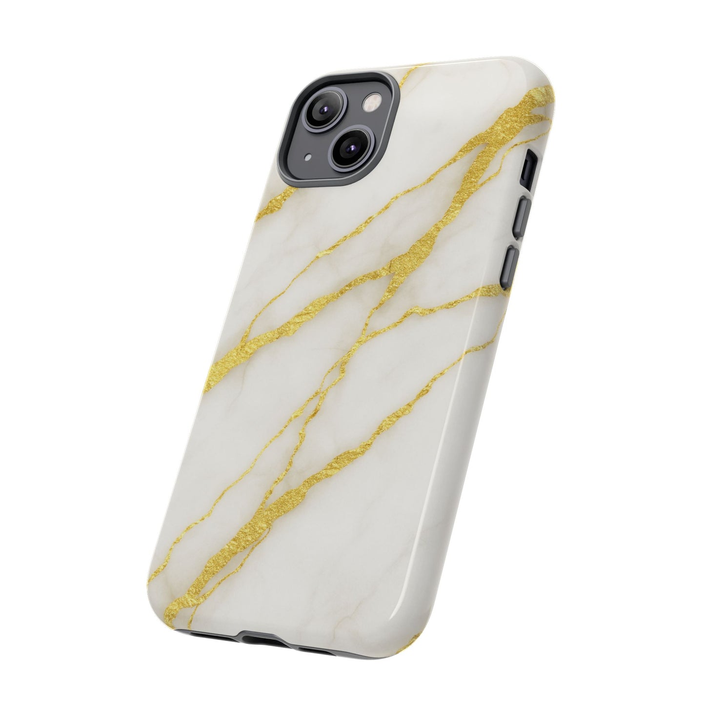 Luxury Marble Phone Case with Gold Accents
