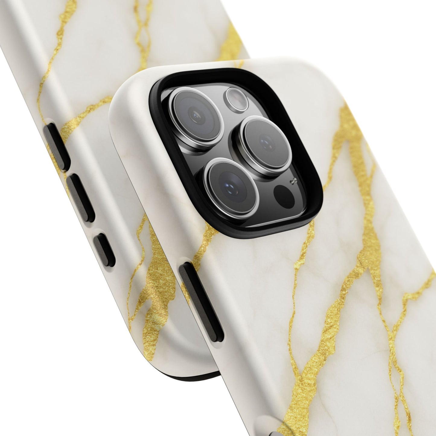 Luxury Marble Phone Case with Gold Accents