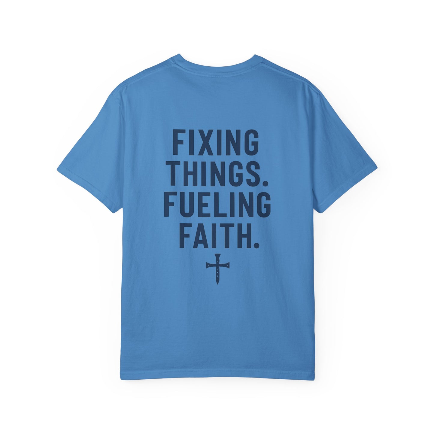 Faith-Inspired Unisex T-Shirt | Fixing Things Fueling Faith | Inspirational Gift for Believers | Casual Wear, Church Events, Everyday Style