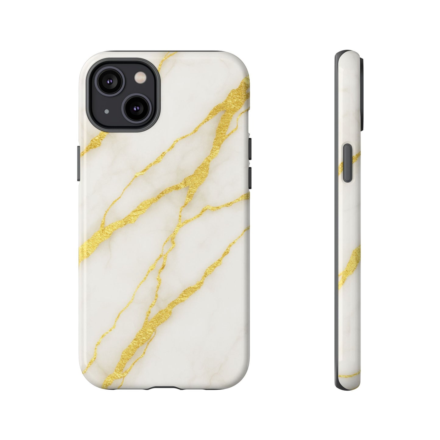Luxury Marble Phone Case with Gold Accents