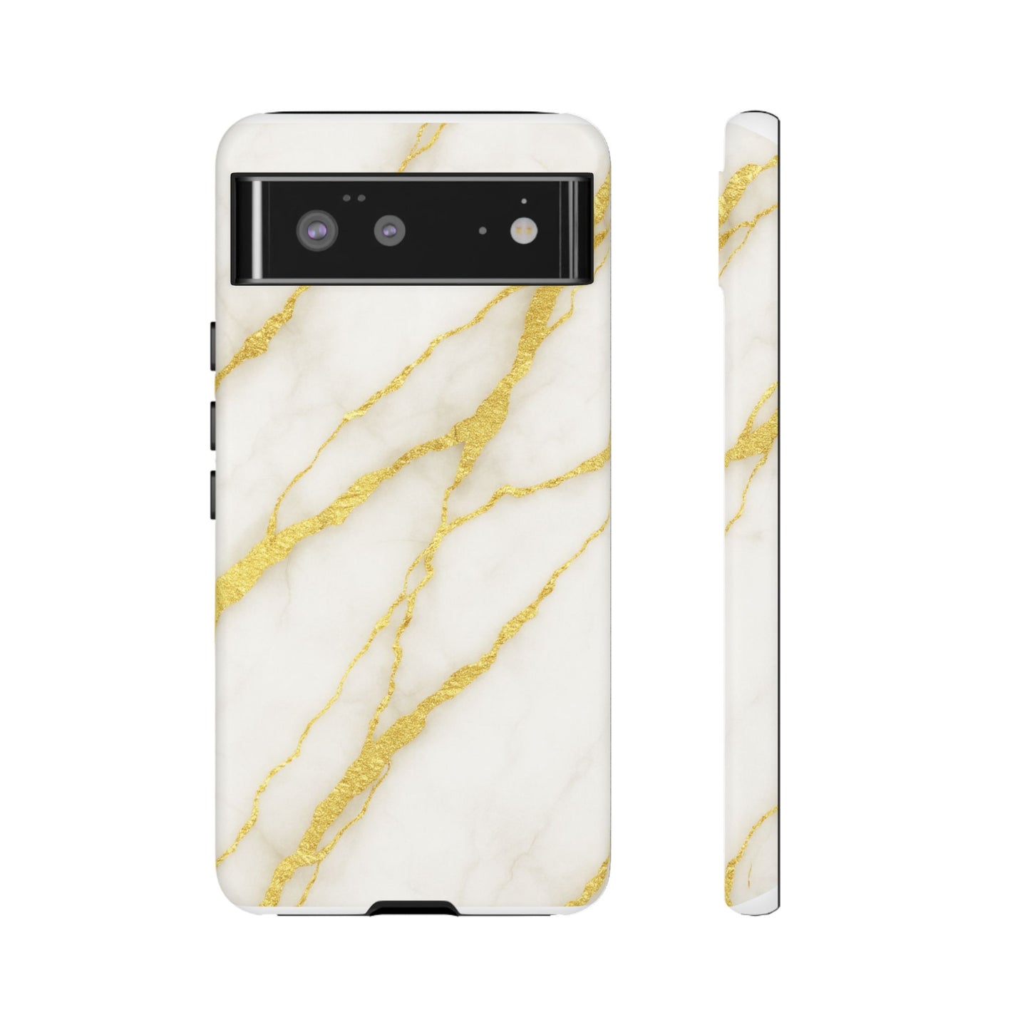 Luxury Marble Phone Case with Gold Accents