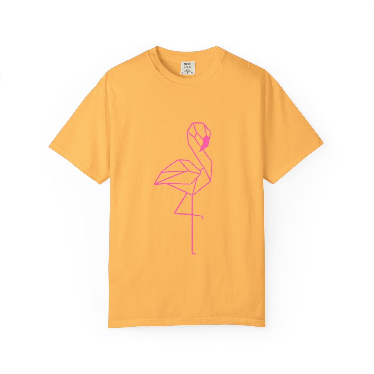 Geo Flamingo Unisex T-shirt | Summer Vibes Tee | Gift for Nature Lovers | Casual Wear for Every Occasion, Beach, Vacation, Friends Gathering
