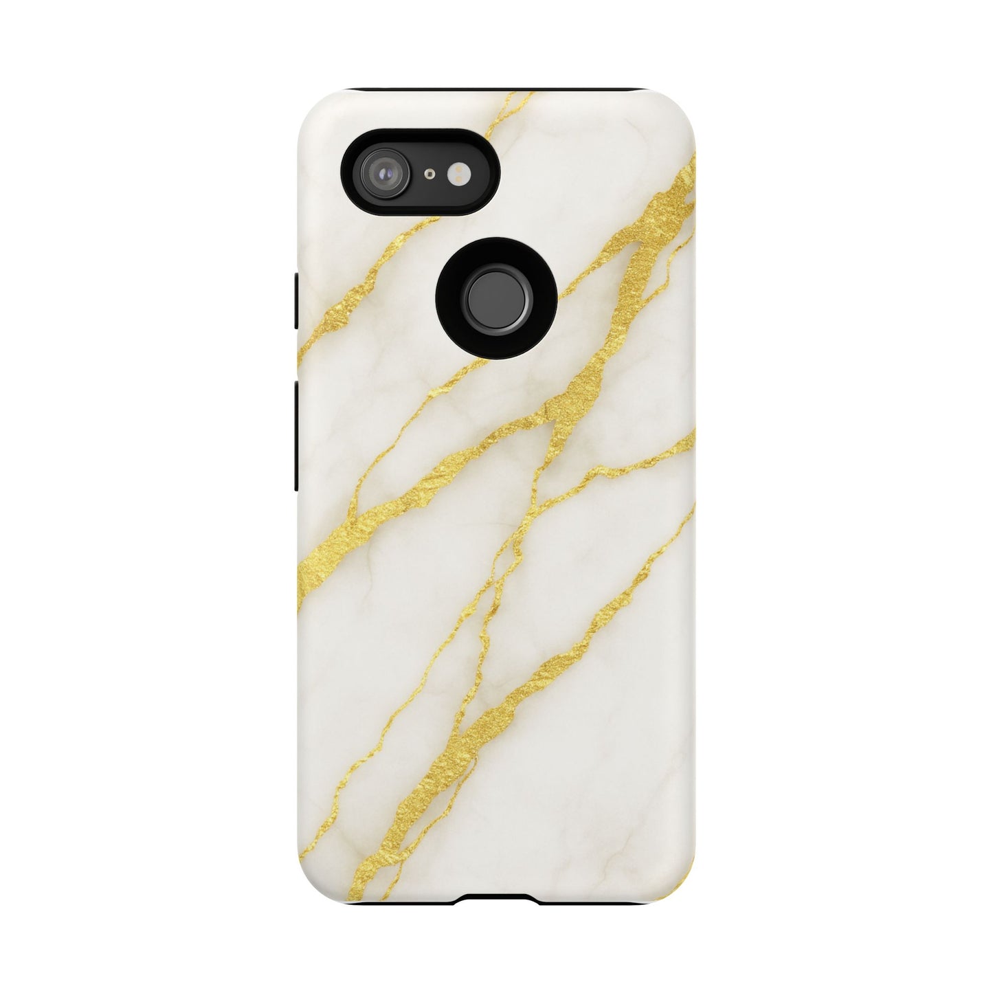 Luxury Marble Phone Case with Gold Accents