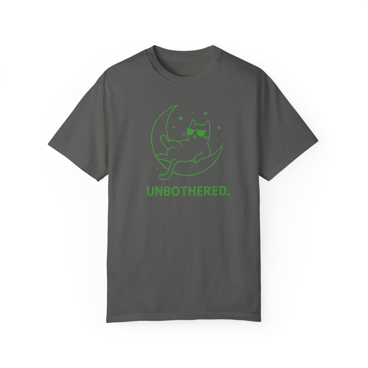 Unisex Garment-Dyed T-shirt - 'Unbothered' Cat Design