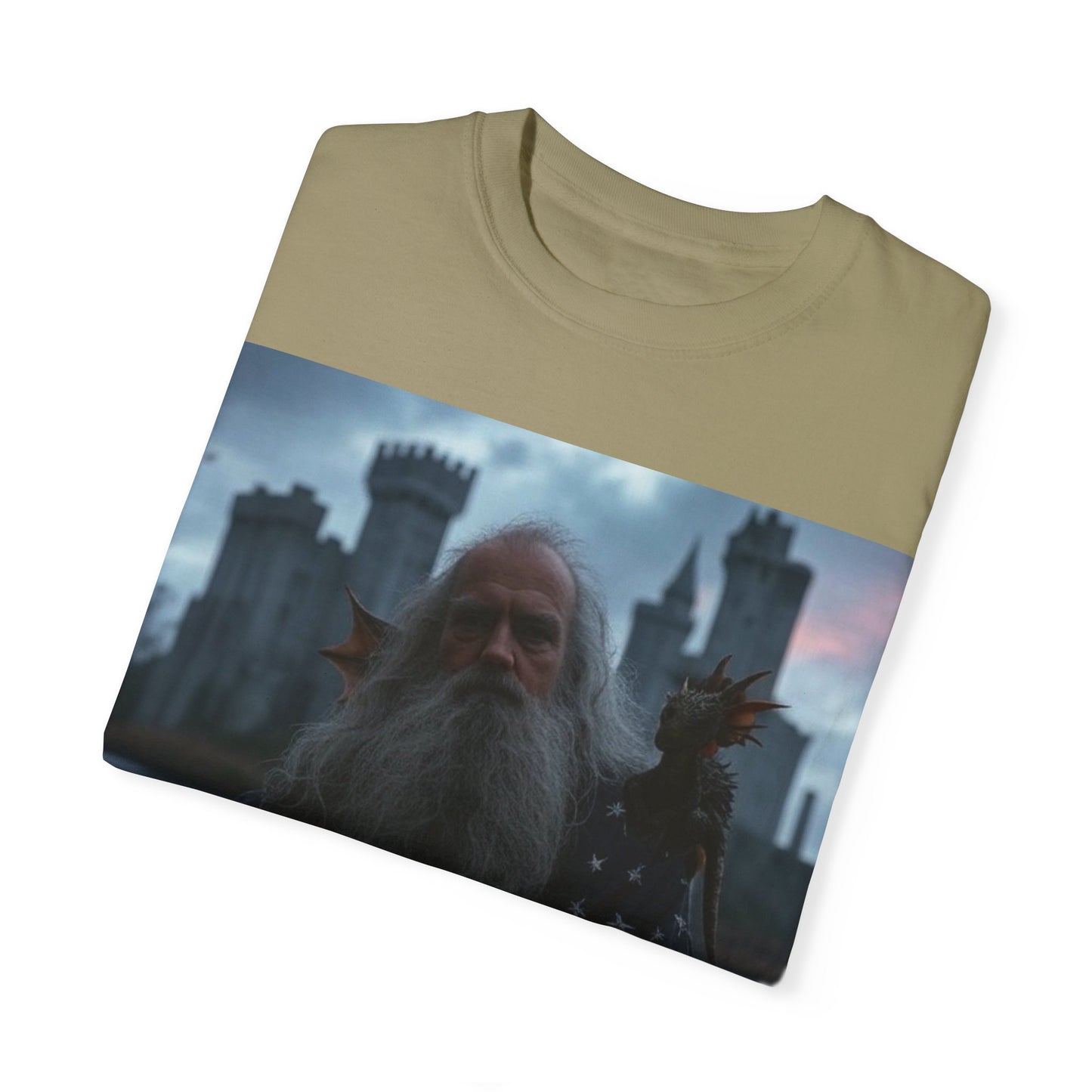 Mystical Wizard Graphic T-Shirt | Unisex Garment-Dyed Tee for Fantasy Lovers