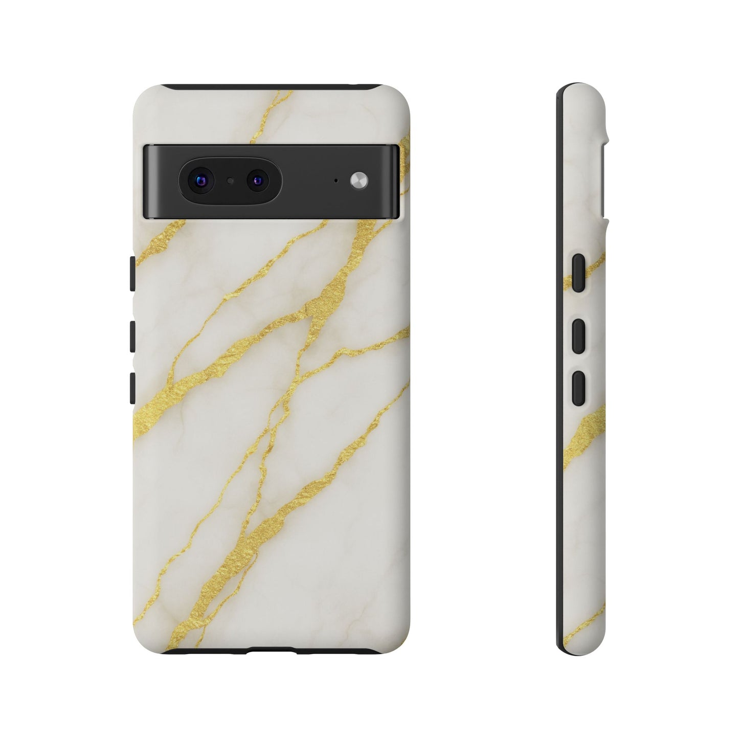 Luxury Marble Phone Case with Gold Accents