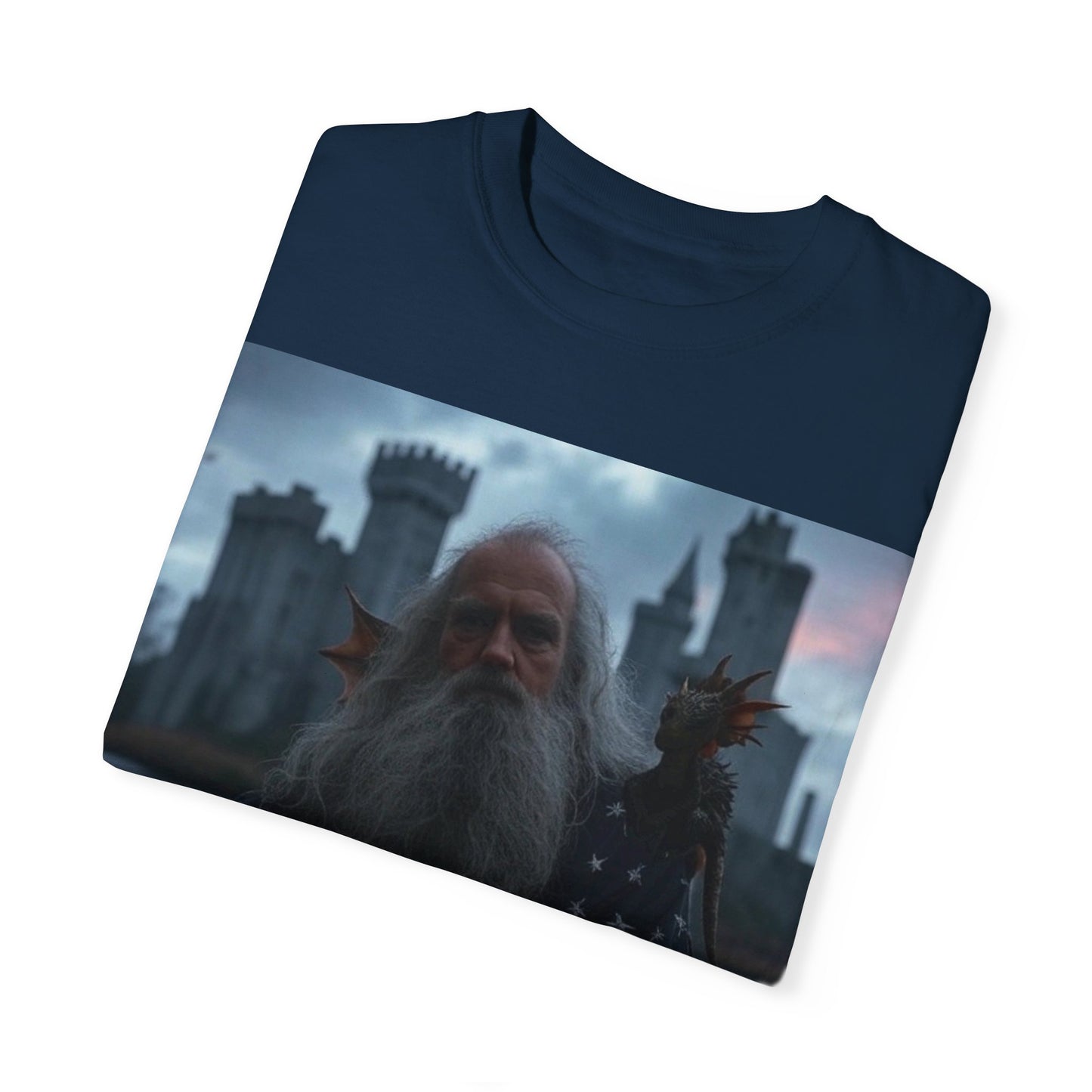Mystical Wizard Graphic T-Shirt | Unisex Garment-Dyed Tee for Fantasy Lovers