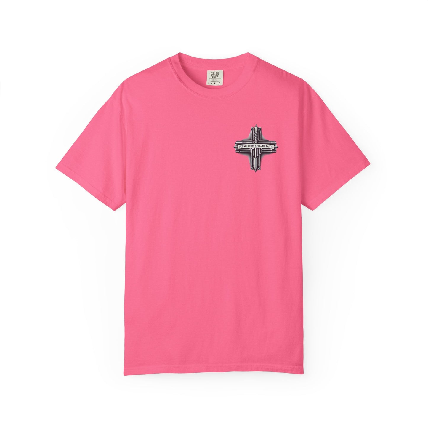 Faith-Inspired Unisex T-Shirt | Fixing Things Fueling Faith | Inspirational Gift for Believers | Casual Wear, Church Events, Everyday Style