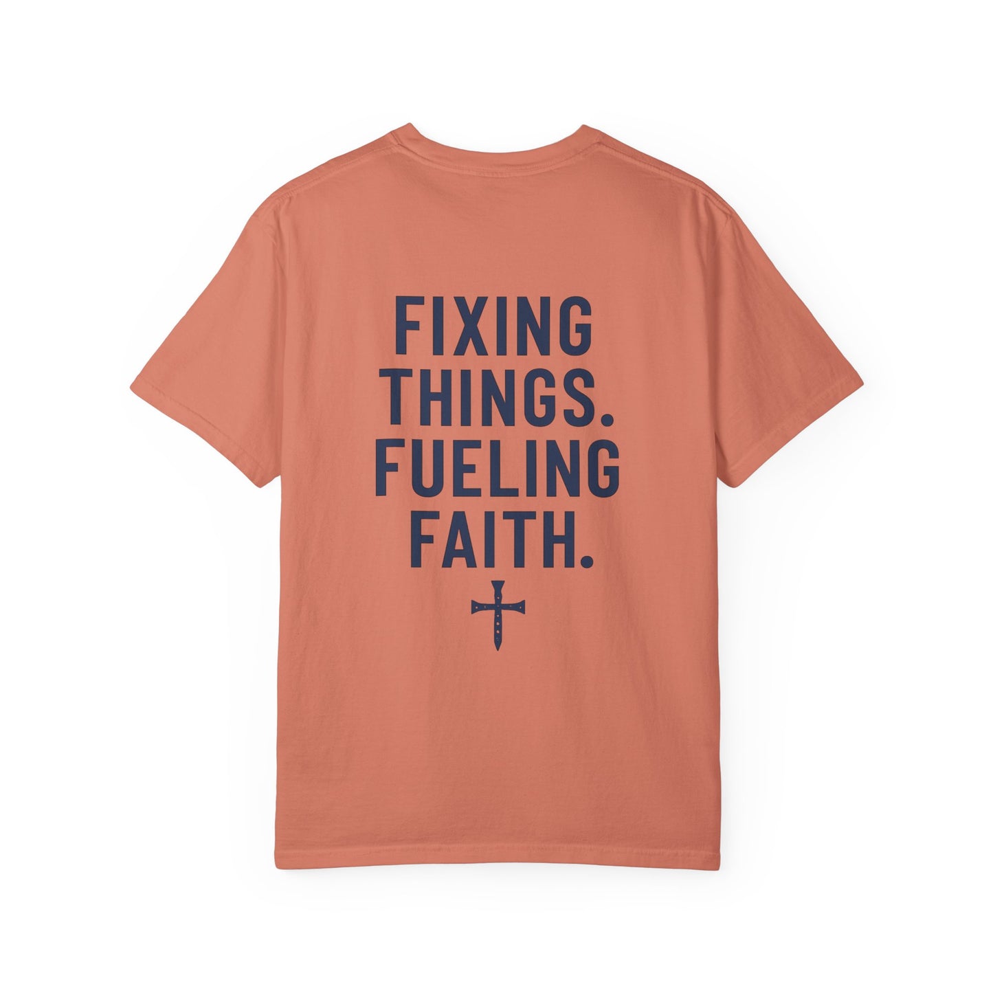 Faith-Inspired Unisex T-Shirt | Fixing Things Fueling Faith | Inspirational Gift for Believers | Casual Wear, Church Events, Everyday Style