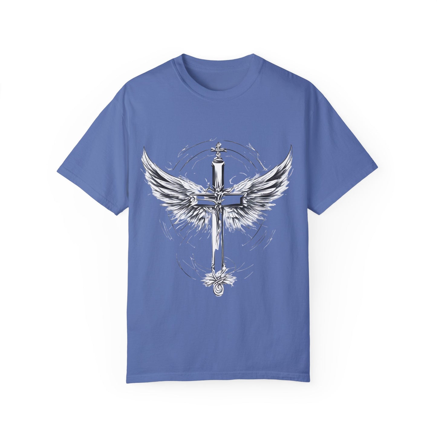 Heavenly Wings Unisex T-Shirt - Angelic Sword Design