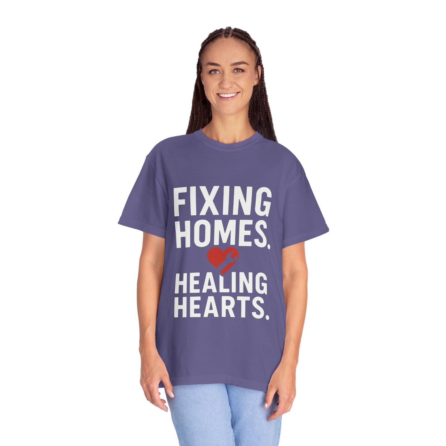 Heartfelt Repair Unisex T-Shirt - Fixing Homes, Healing Hearts - Gift for Homeowners, DIY Lovers, Father's Day, Housewarming