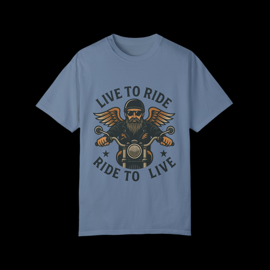 Live to Ride Motorcycle Unisex T-Shirt - Perfect for Bikers and Adventure Lovers